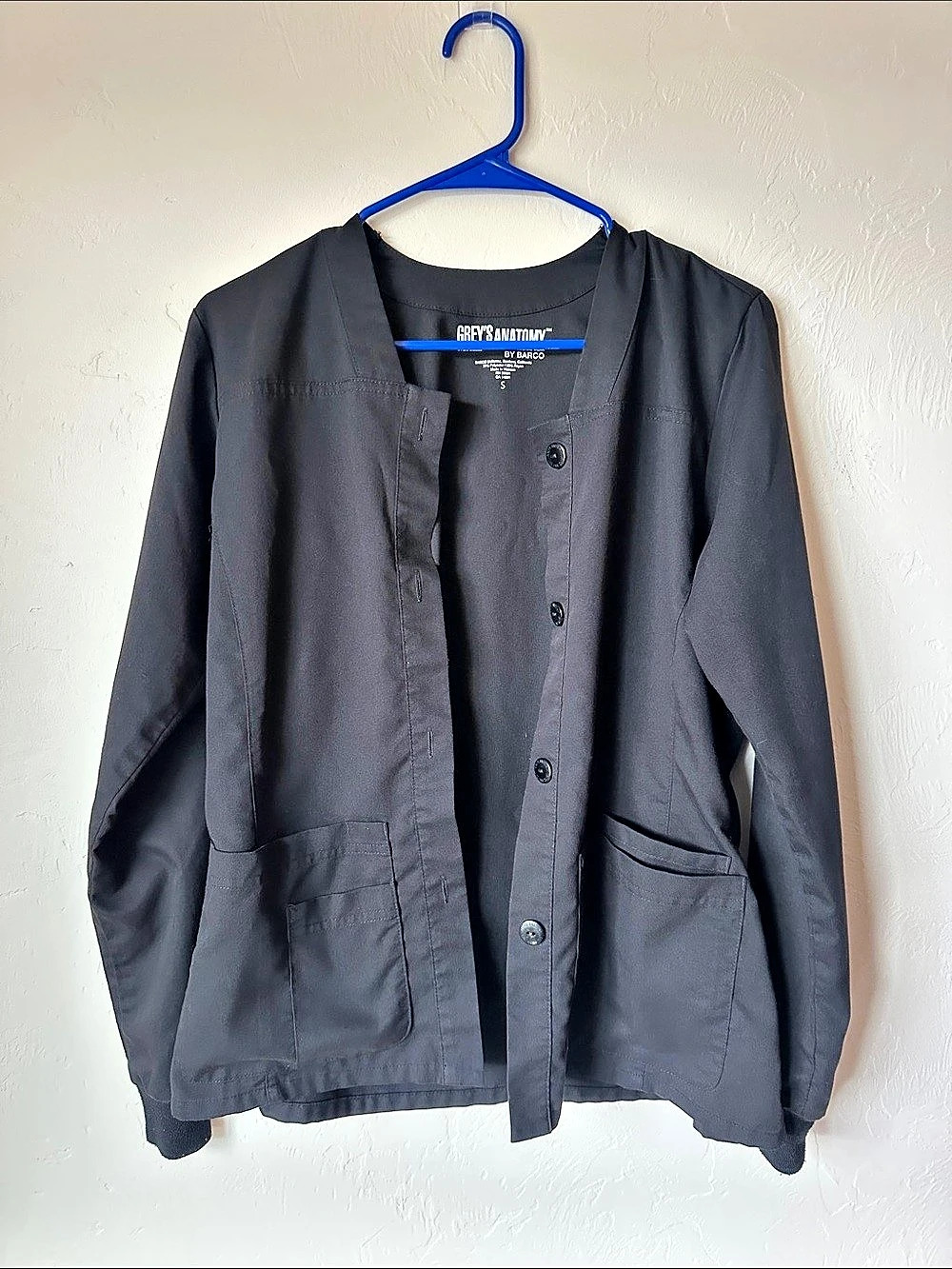 Grey's Anatomy Professional Wear by Barco Utility Jacket Black Small